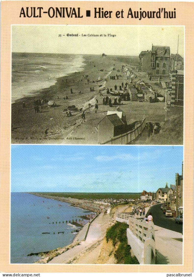 AULT - ONIVAL - HIER ET AUJOURD'HUI - LA CORNICHE ET LA PLAGE - Ault