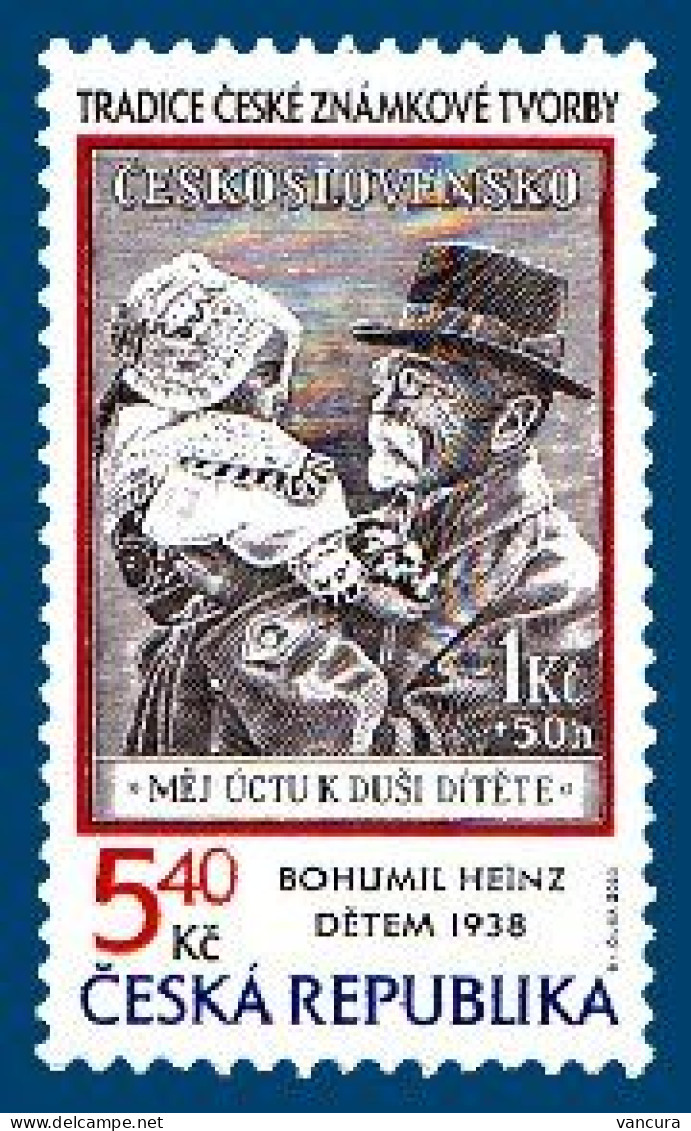 ** 243 Czech Republic Traditions Of The Czech Stamp Design 2000 - Postzegels Op Postzegels