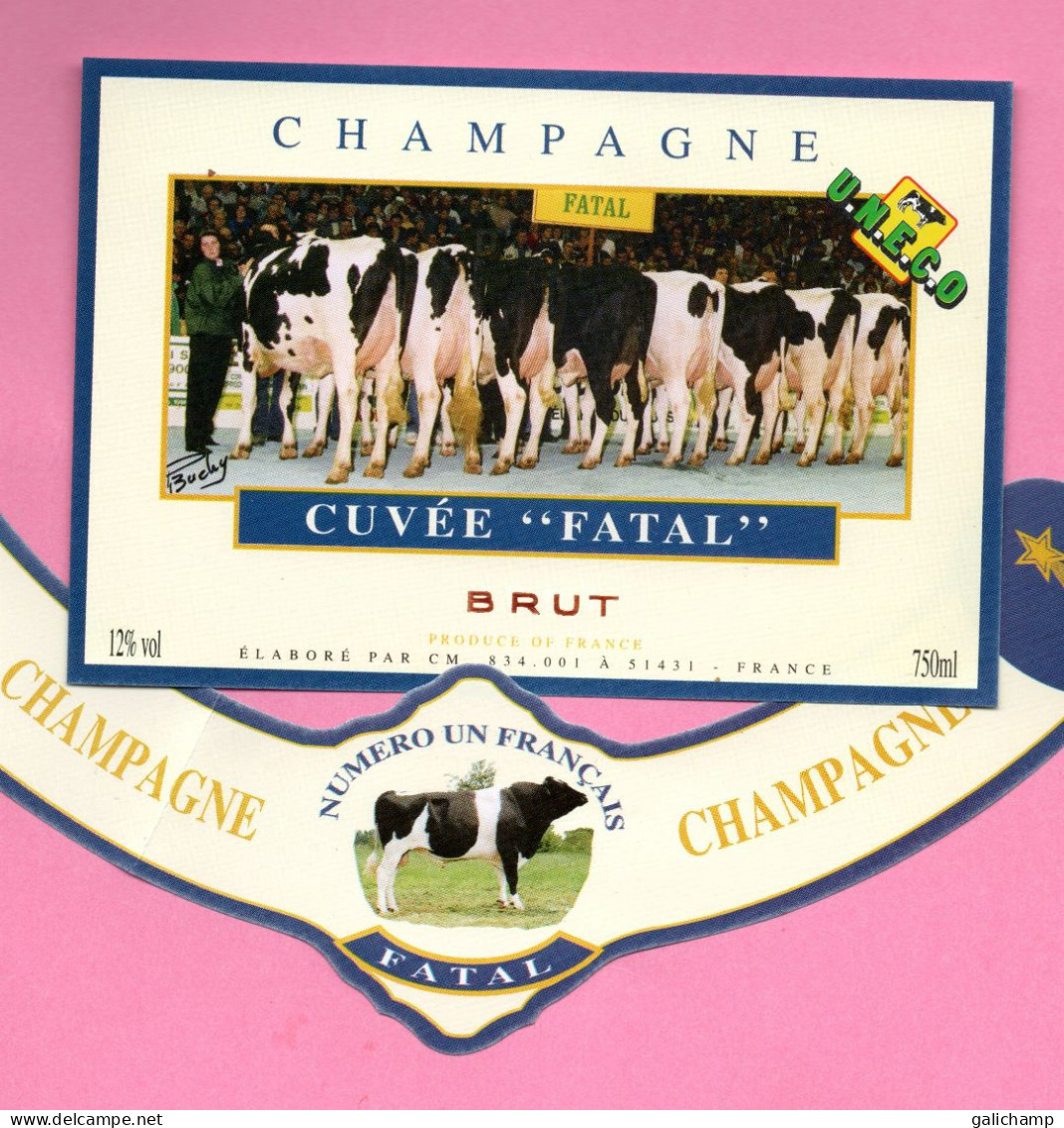 Etiquette De Champagne    VACHES - Champan