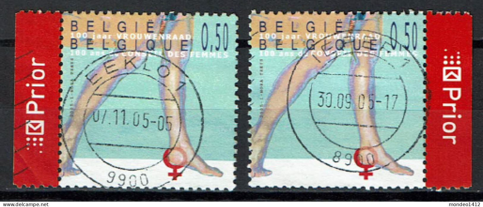 België OBP 3348 - Anniversary Of The Women's Council  Prior L En R - Oblitérés