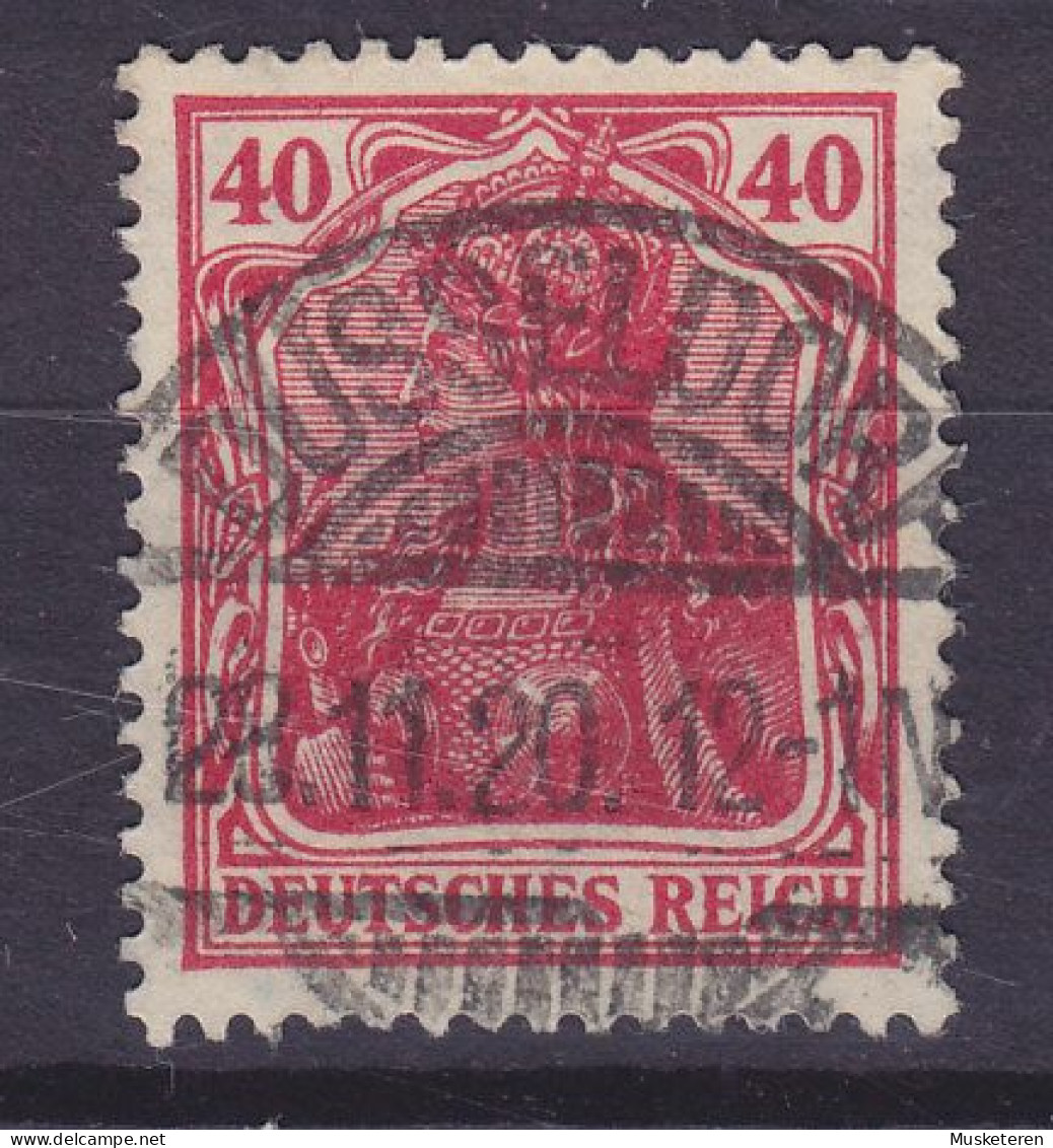 Deutsches Reich 1920 Mi. 145, 40 Pf. Germania Deluxe DÜSSELDORF 1920 Cancel !! - Usados