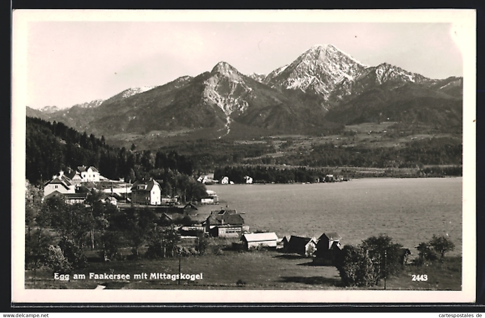 AK Egg /Faakersee, Ortsansicht Mit Mittagskogel-Panorama  - Otros & Sin Clasificación