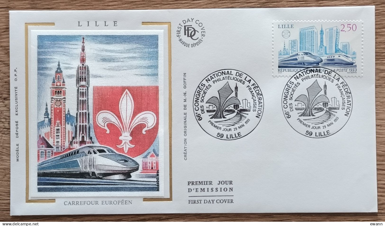 FDC 1993 - YT N°2811 - SOCIETES PHILATELIQUES - LILLE - 1990-1999