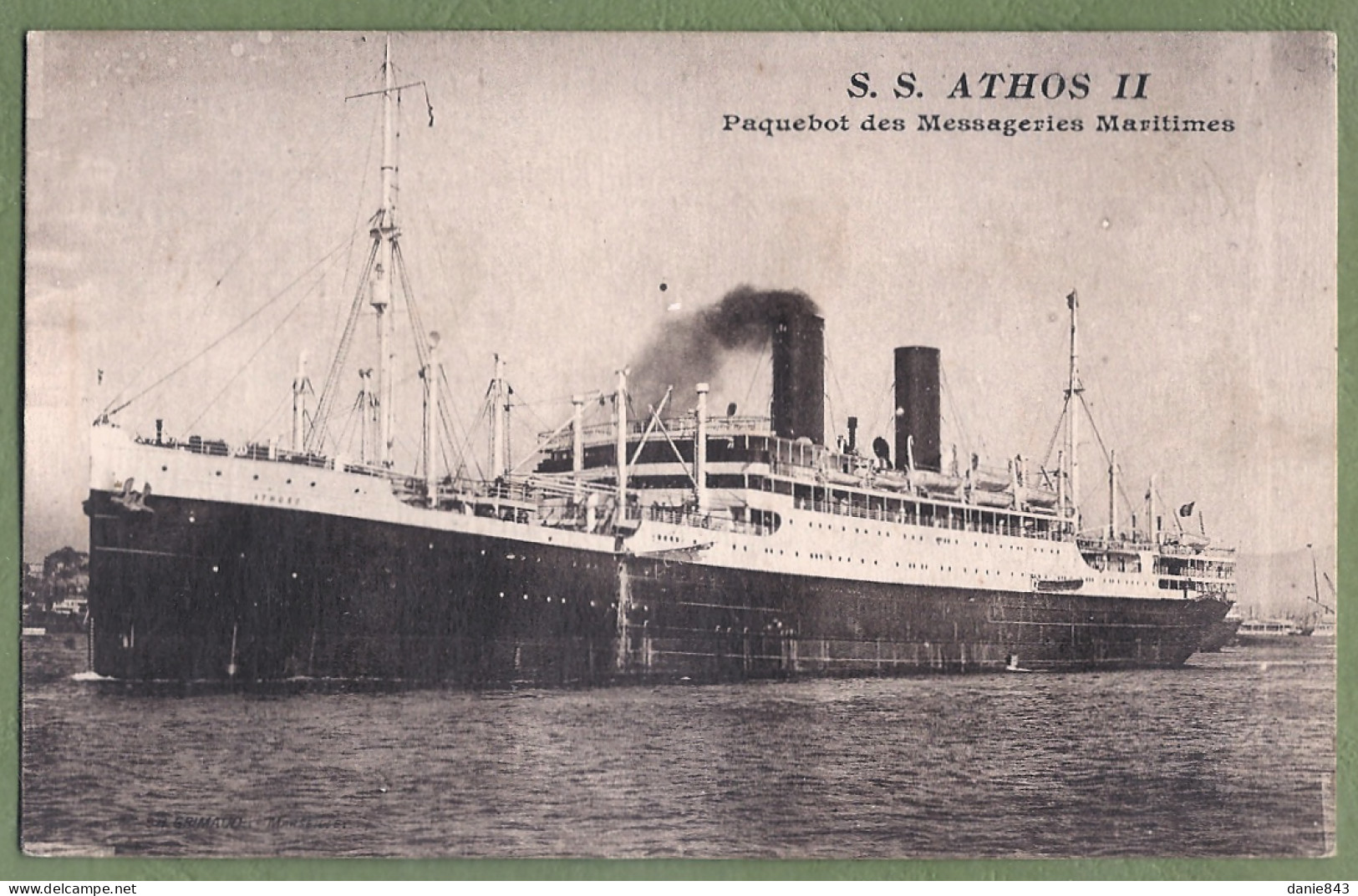 CPA - PAQUEBOT DES MESSAGERIES MARITIMES - SS ATHOS II - Dampfer