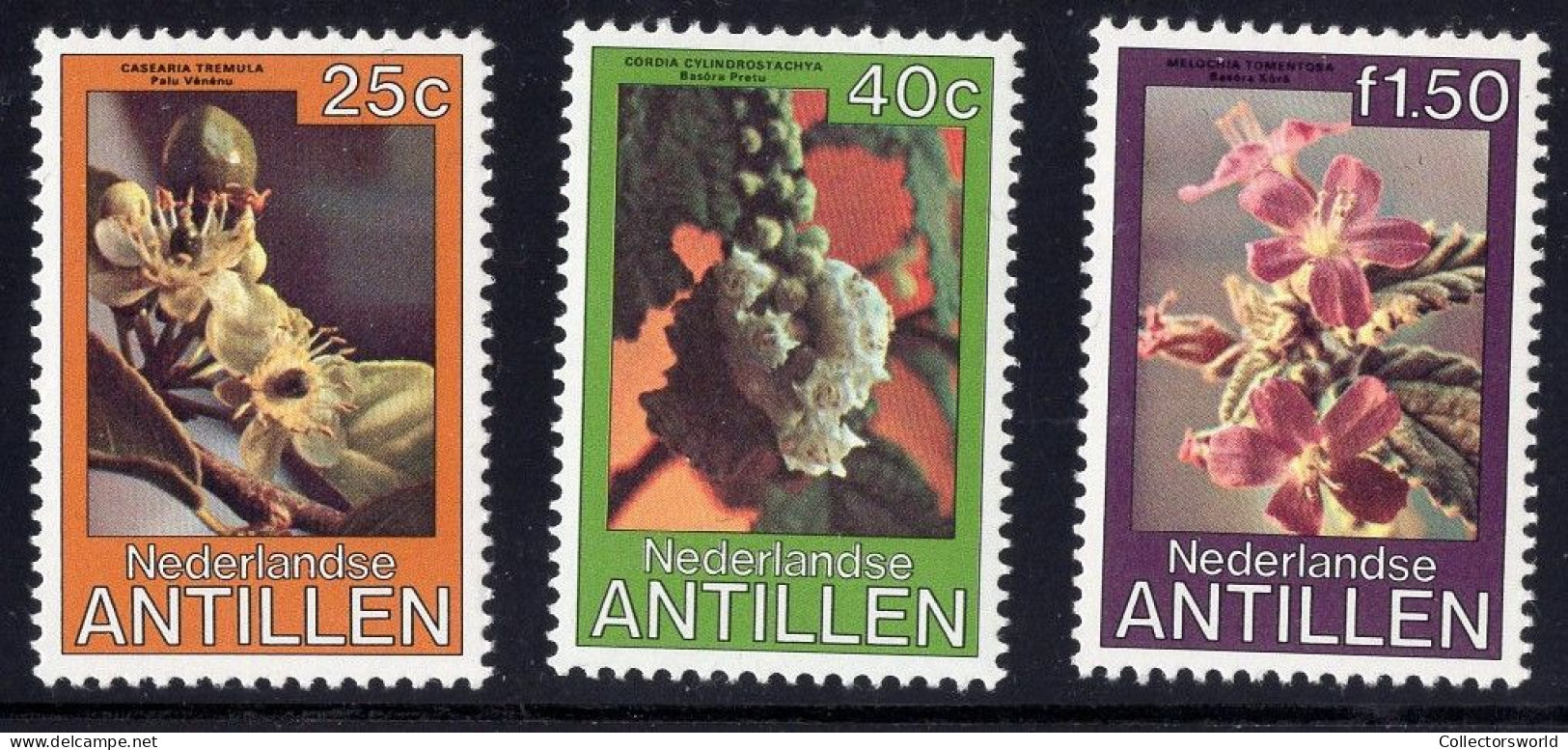 Netherlands Antilles 1979 Serie 3v Flowers Flora Blumen MNH - Antillas Holandesas