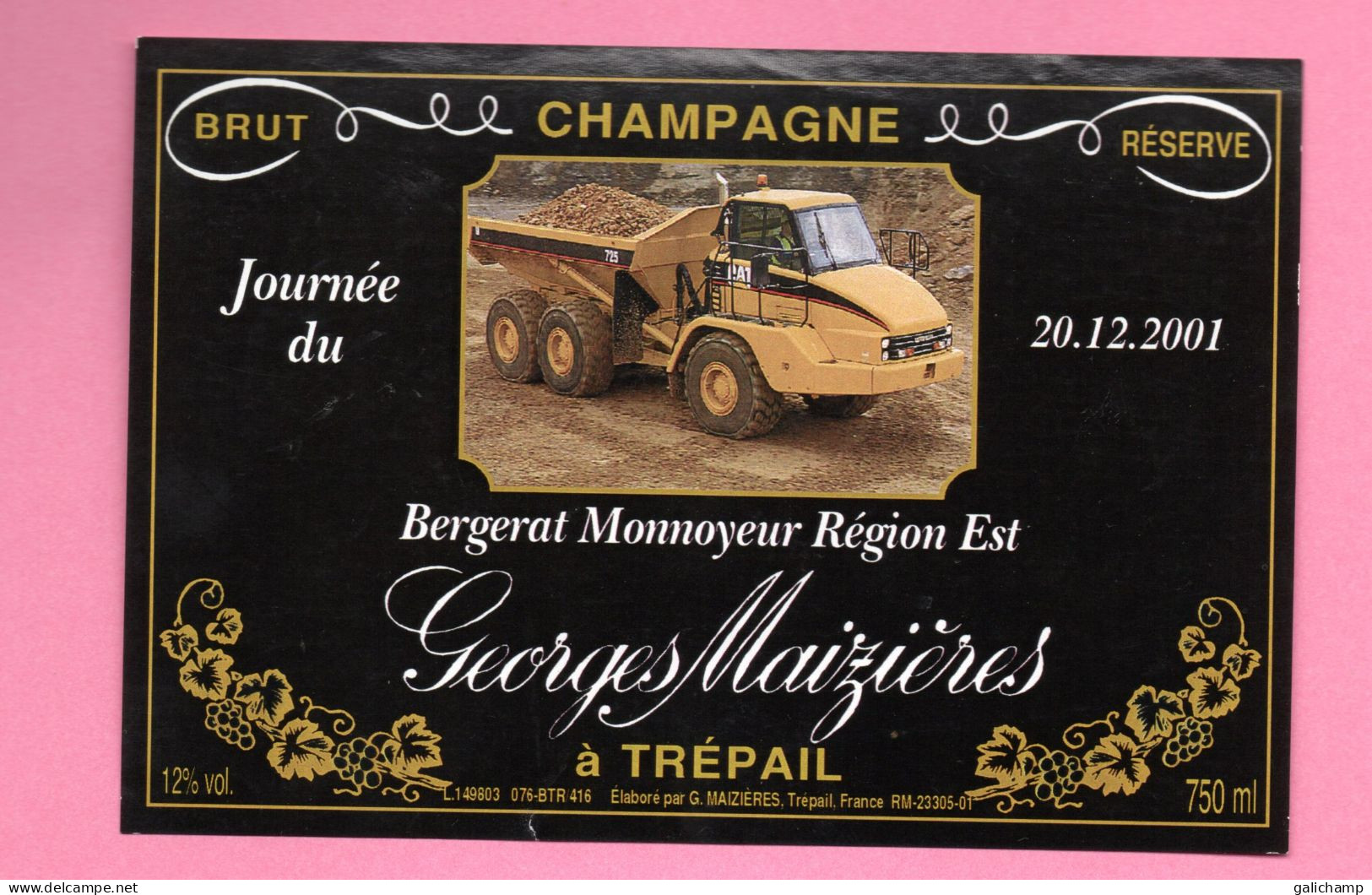 Etiquette De Champagne   MAIZIERES   Camion - Champan