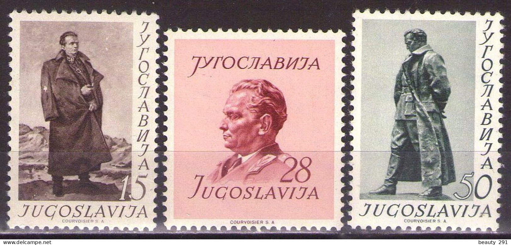 Yugoslavia 1952 - Marshal Tito - Mi 693-695 - MLH*VF - Unused Stamps