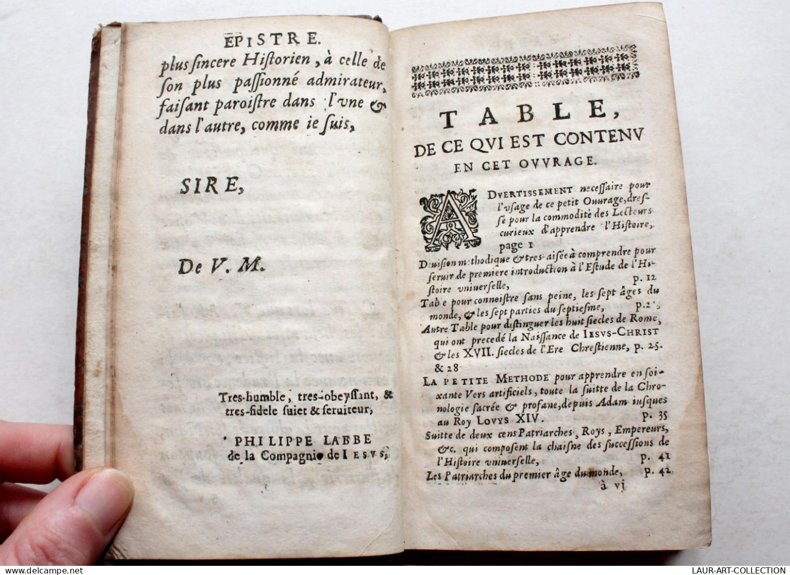 RARE 1664 GRANDE ET PETITE METHODE APPRENDRE LA CHRONOLOGIE & L'HISTOIRE Par P. LABBE ANCIEN LIVRE XVIIe SIECLE (2204.6) - Tot De 18de Eeuw