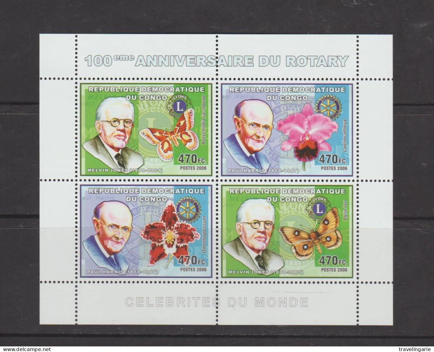 Democratic Republic Of Congo 2006 Rotary Centenary Sheetlet MNH ** - Nuevos