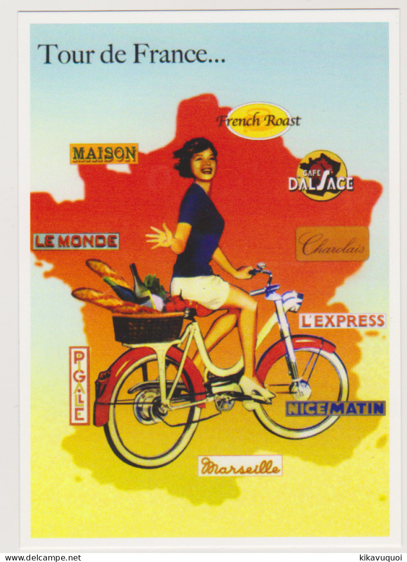 TOUR DE FANCE CULINAIRE - VELO - CARTE POSTALE 10 X 15 CM NEUF - Reclame