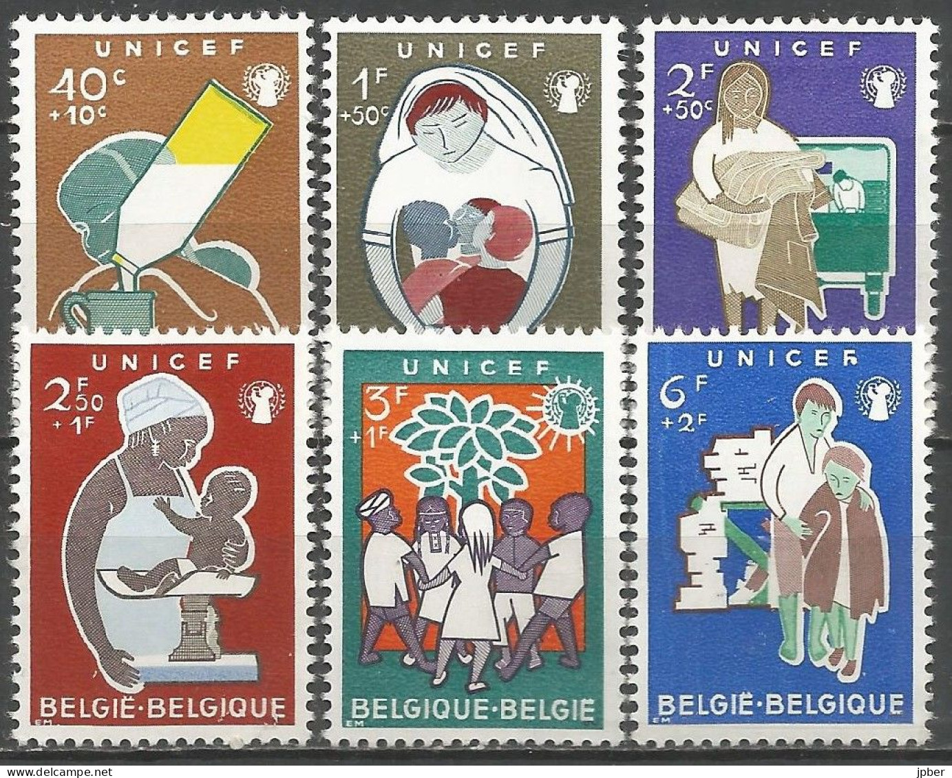 Belgique - Unicef - N°1153 à 1158 * - Ongebruikt