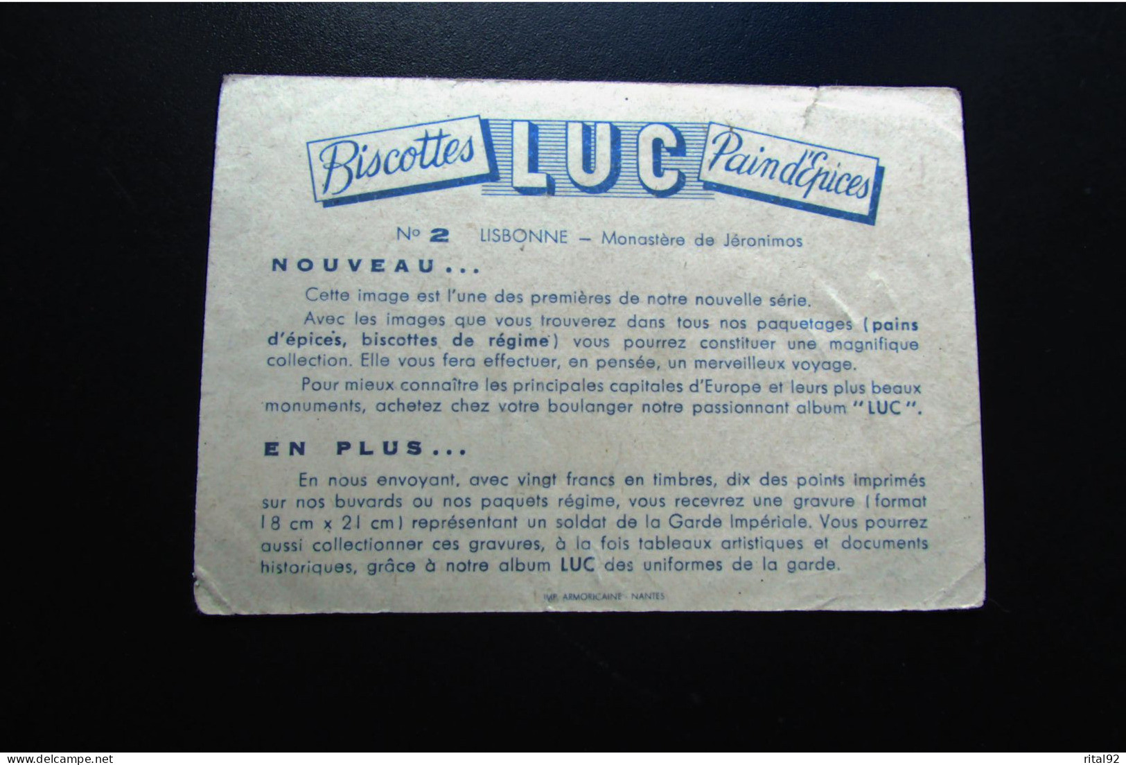 Chromo/image "Biscottes - Pain D'épices St LUC" - Série Album : Grandes Capitales D' EUROPE - Sammelbilderalben & Katalogue