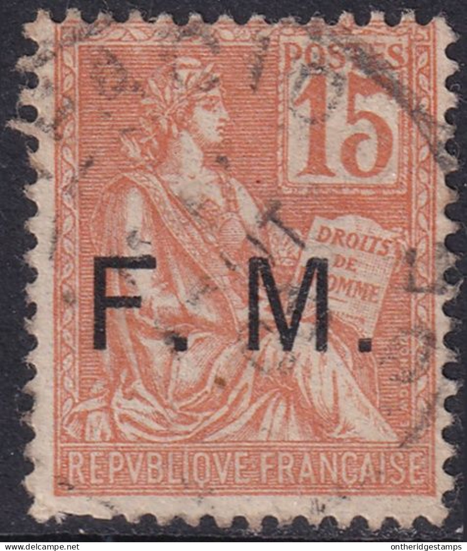 France 1901 Sc M1 Yt Militaire 1 Military Used - Timbres De Franchise Militaire