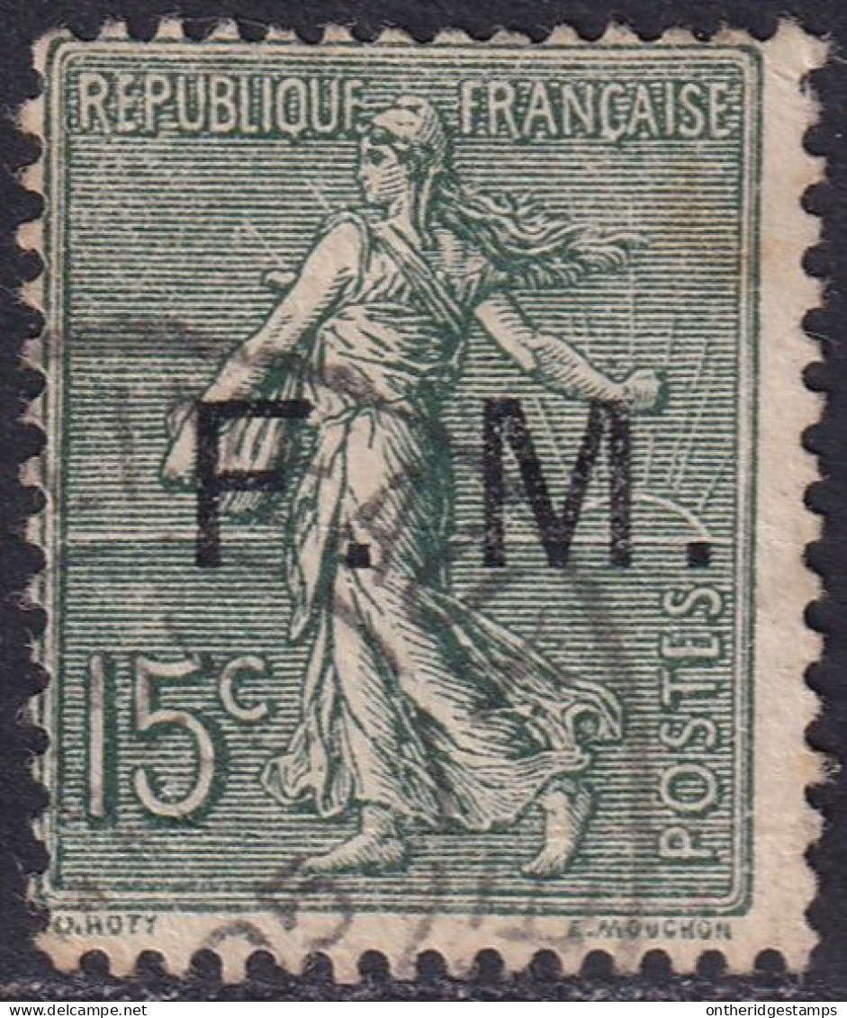 France 1904 Sc M3 Yt Militaire 3 Military Used Toning Spot - Timbres De Franchise Militaire