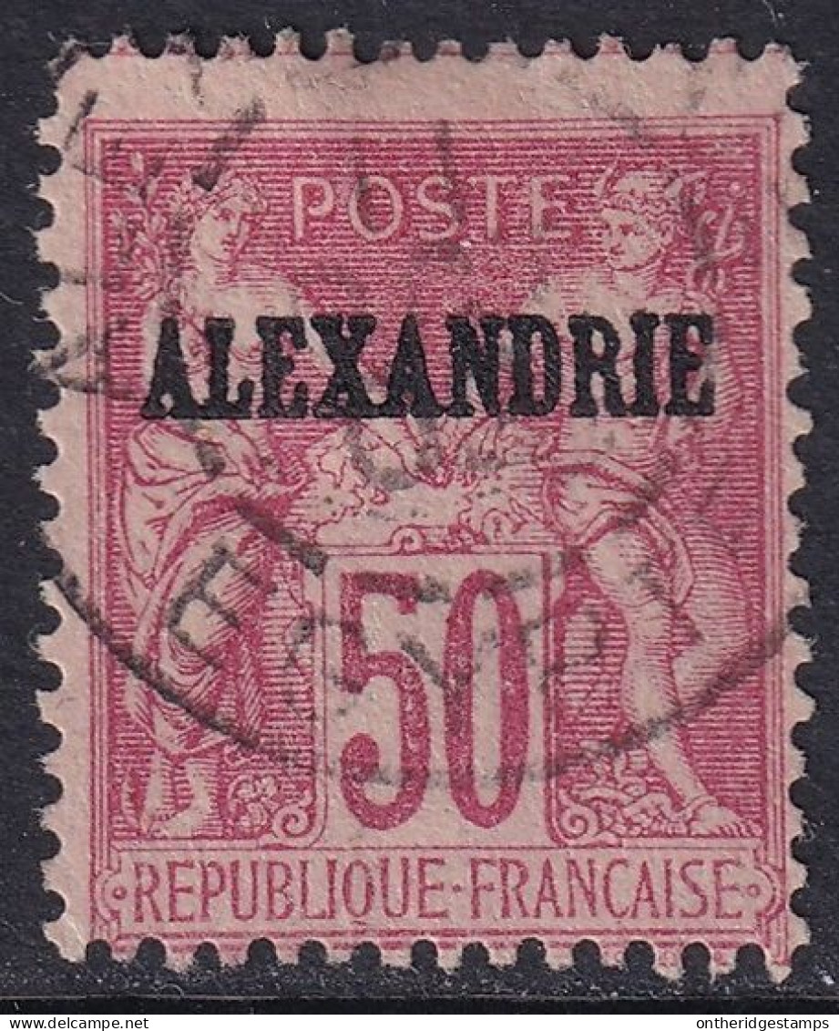 French Offices Alexandria 1899 Sc 12 Yt 15 Used Some Perf Damage - Gebraucht