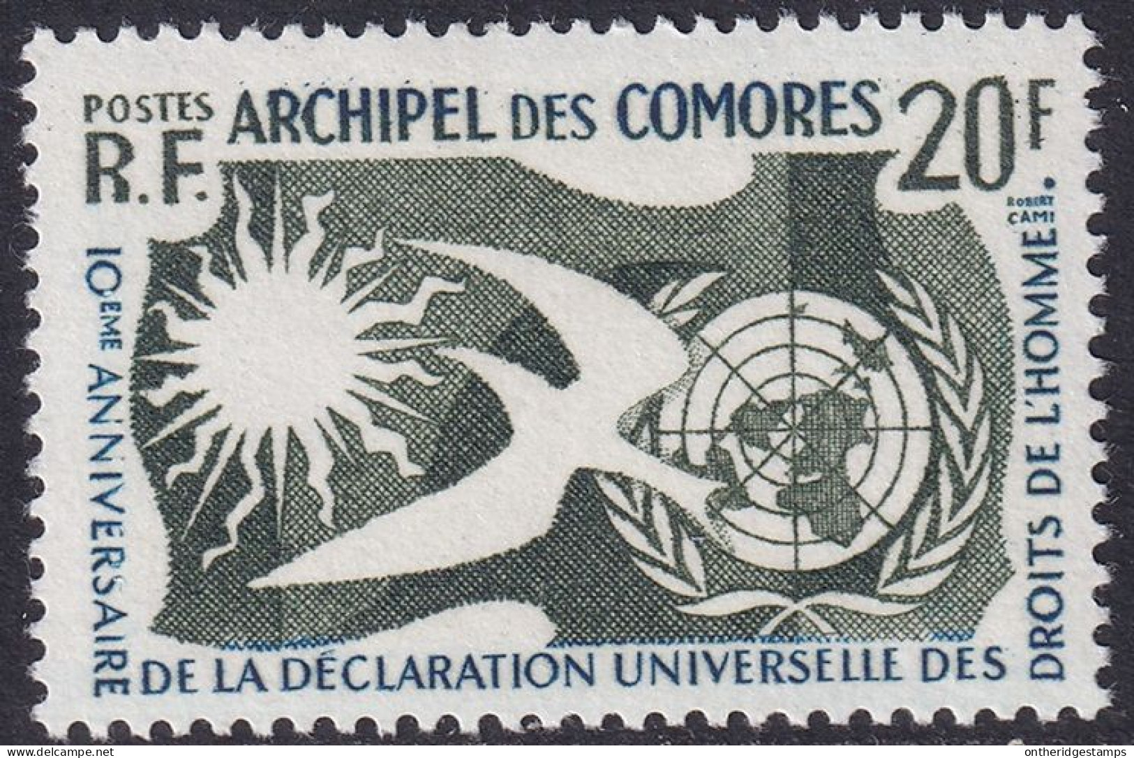 Comoro Islands 1958 Sc 44 Comores Yt 15 MLH* - Comoros