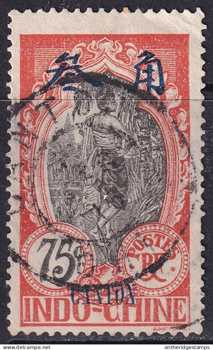 French Offices Canton 1908 Sc 60 Yt 62 Used Some Perf Damage - Usados