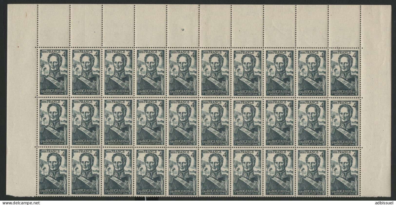 N° 662 4 Fr Maréchal BUGEAUD Panneau De 30 Ex Neufs ** (MNH) Cote 12 € Voir Suite - Full Sheets