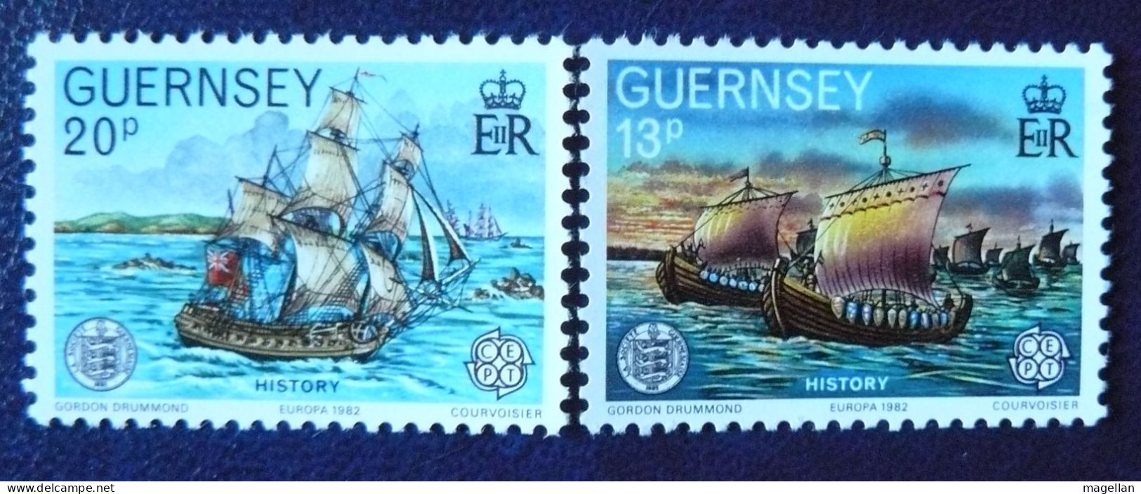 Gde-Bretagne Yv. 494 - 513 - 589 - 1619/1620 + Parcel stamp & Guernesey 248-249 neufs ** (MNH) - Bateaux - Voiliers