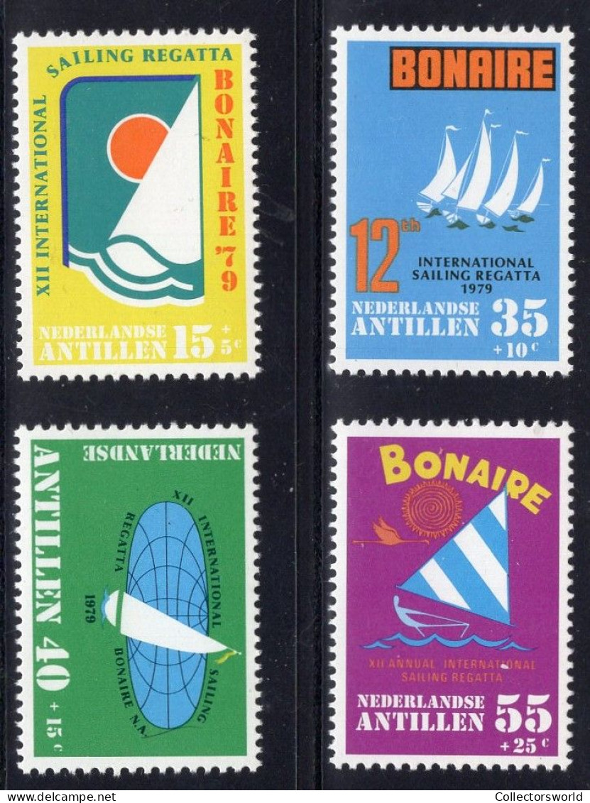 Netherlands Antilles 1979 Serie 4v Int Sailing Regatta Bonaire Sailship Boat MNH - Antillas Holandesas