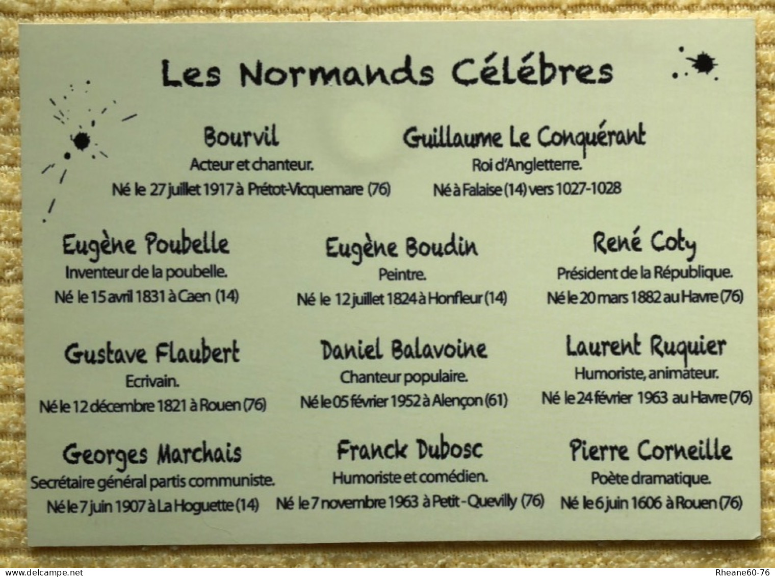 CPM Célébrités - Les Normands Célèbres - CPMANO77 Manomania - Altri & Non Classificati