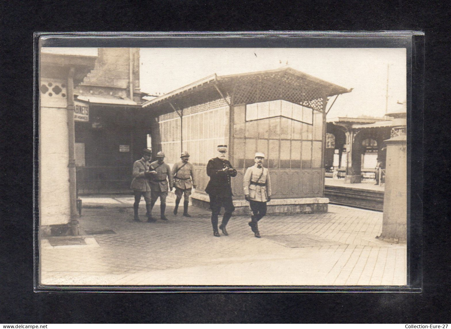 (28/04/24) 60-CPA CHANTILLY - CARTE PHOTO - LA GARE - GENERAL JOFFRE - Chantilly