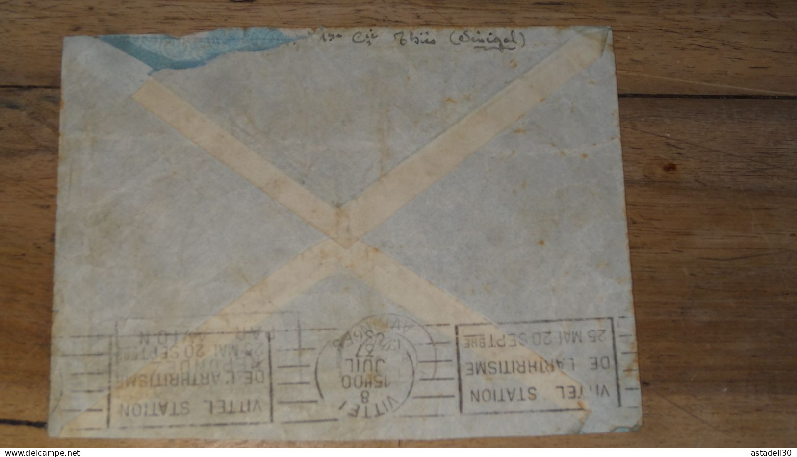 Enveloppe, Par AEROPOSTALE,  Thies, SENEGAL - 1937   ........... Boite1 ........... 240424-33 - Covers & Documents