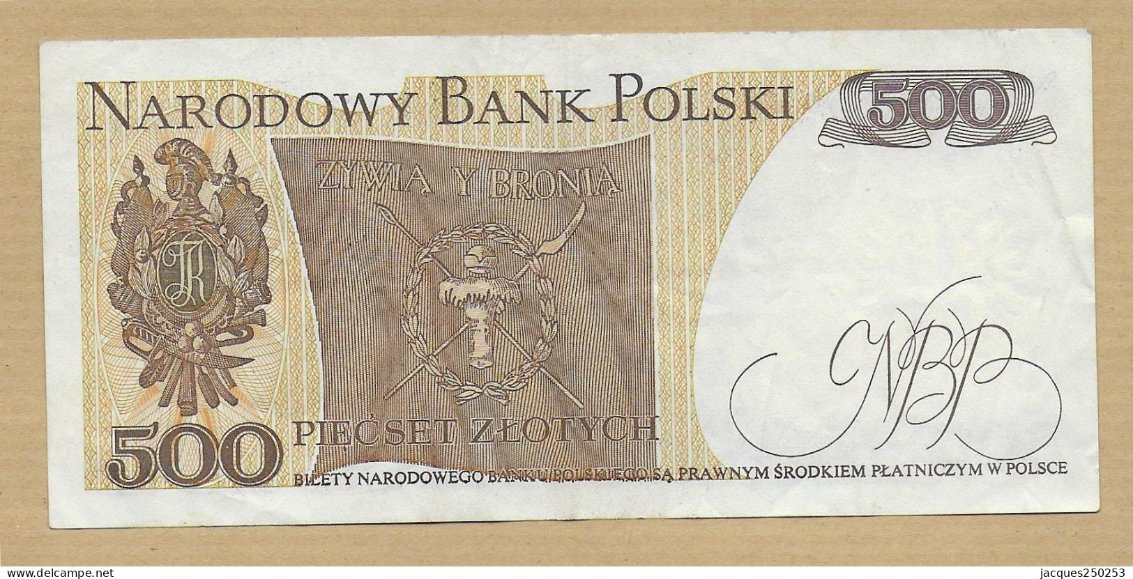 500 ZLOTYCH  1982 - Pologne