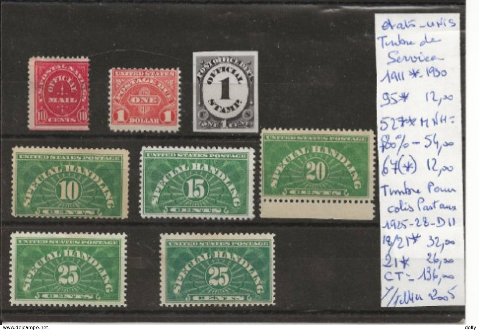 TIMBRES DES ETATS-UNIS NEUF**MNH TIMBRE DE SERVICE Nr VOIR SUR PAPIER AVEC TIMBRES COTE 136.00 € - Rode Kruis