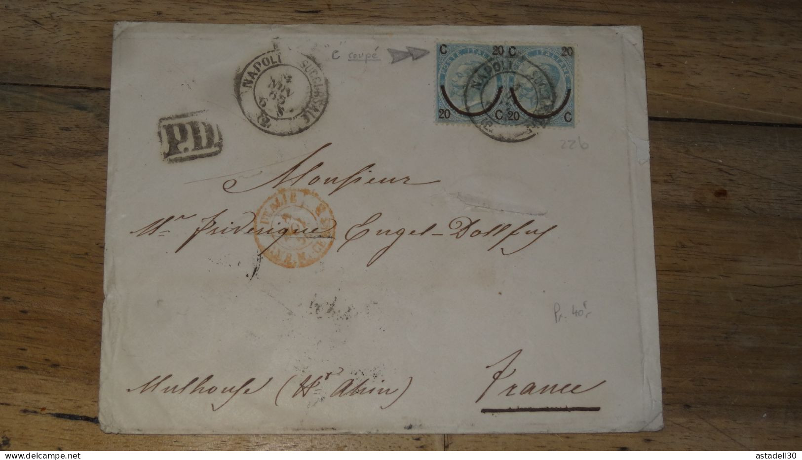 Enveloppe NAPOLI Succursale, PD - 1865  ........... Boite1 ........... 240424-35 - Poststempel