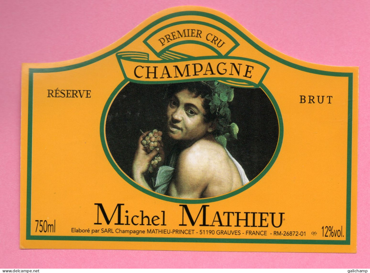 Etiquette De Champagne   Mathieu  PRINCET - Champagner