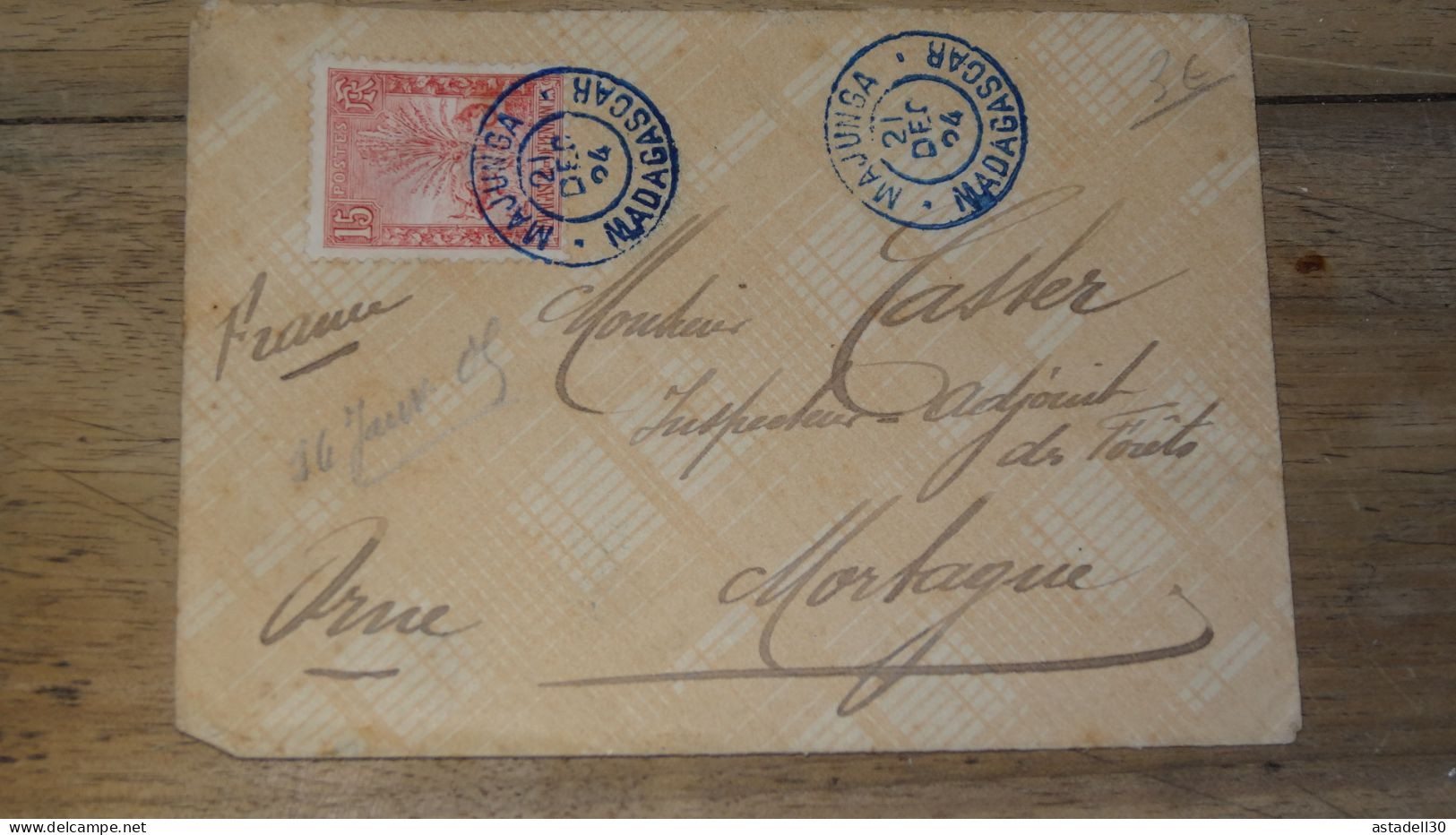 Enveloppe Majunga, MADAGASCAR - 1904  ............... 240424-CL-5-5 - Cartas & Documentos