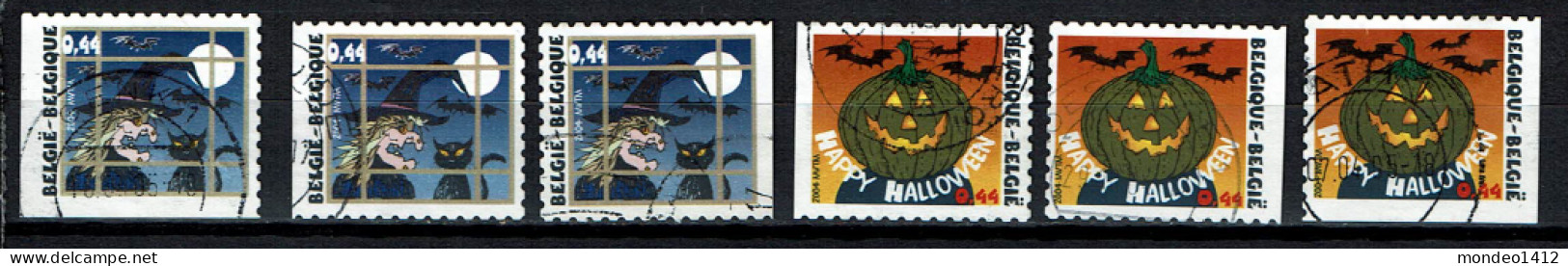 België OBP 3324/3325 - Halloween Pumpkin - Witch - Gebraucht