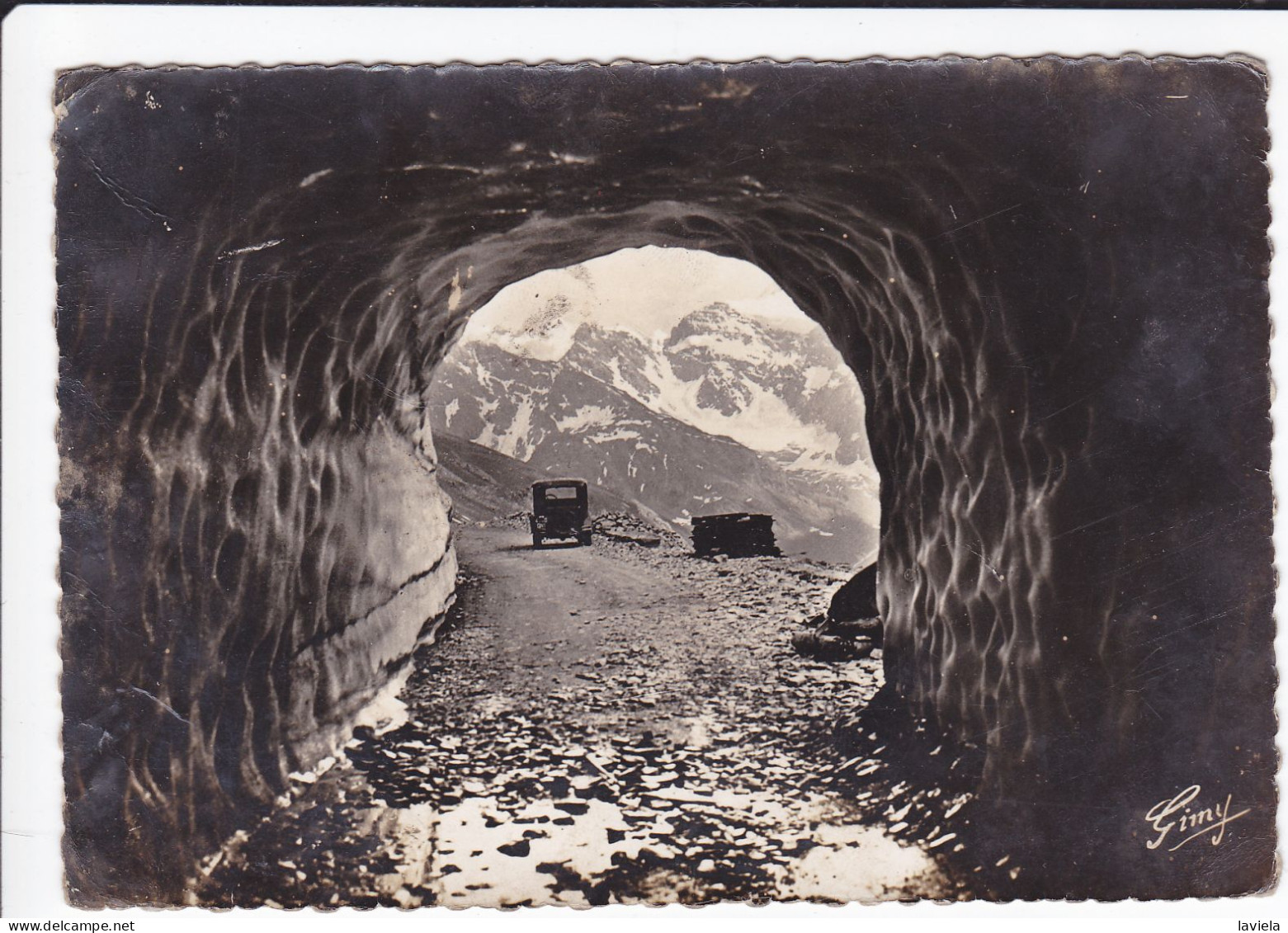 73 Route Du Col De L'ISERAN - Tunnel Sous La Neige - Circulée 1942 - Autres & Non Classés