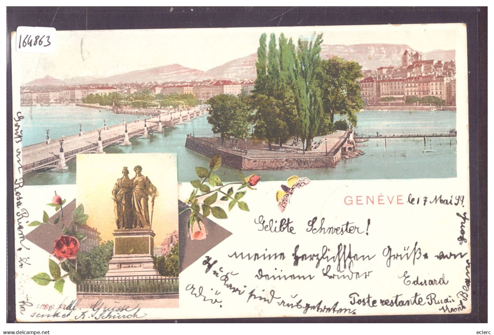 SOUVENIR DE GENEVE - LITHO - TB - Genève