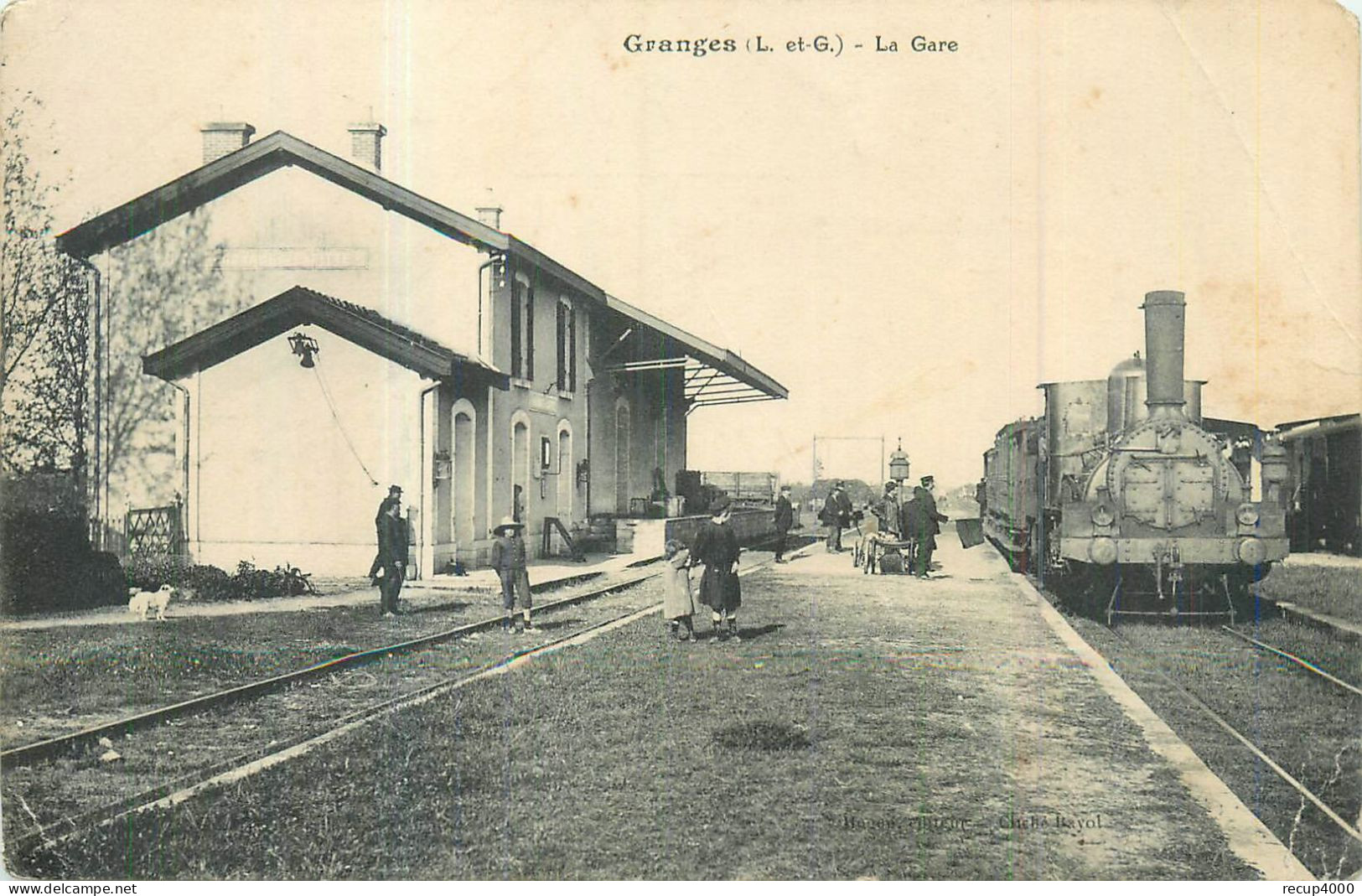 47 GRANGES  La Gare Locomotive    2 Scans - Autres & Non Classés