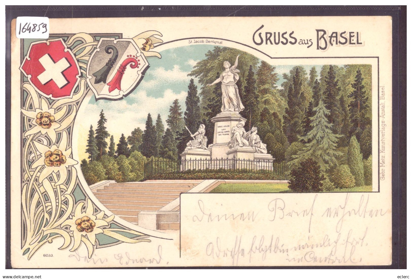 GRUSS AUS BASEL - B ( MINI PLI D'ANGLE ) - Basilea
