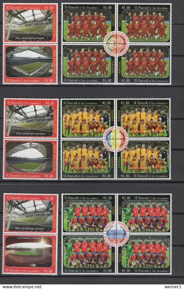 St. Vincent 2008 Football Soccer European Championship Set Of 96 MNH - UEFA European Championship