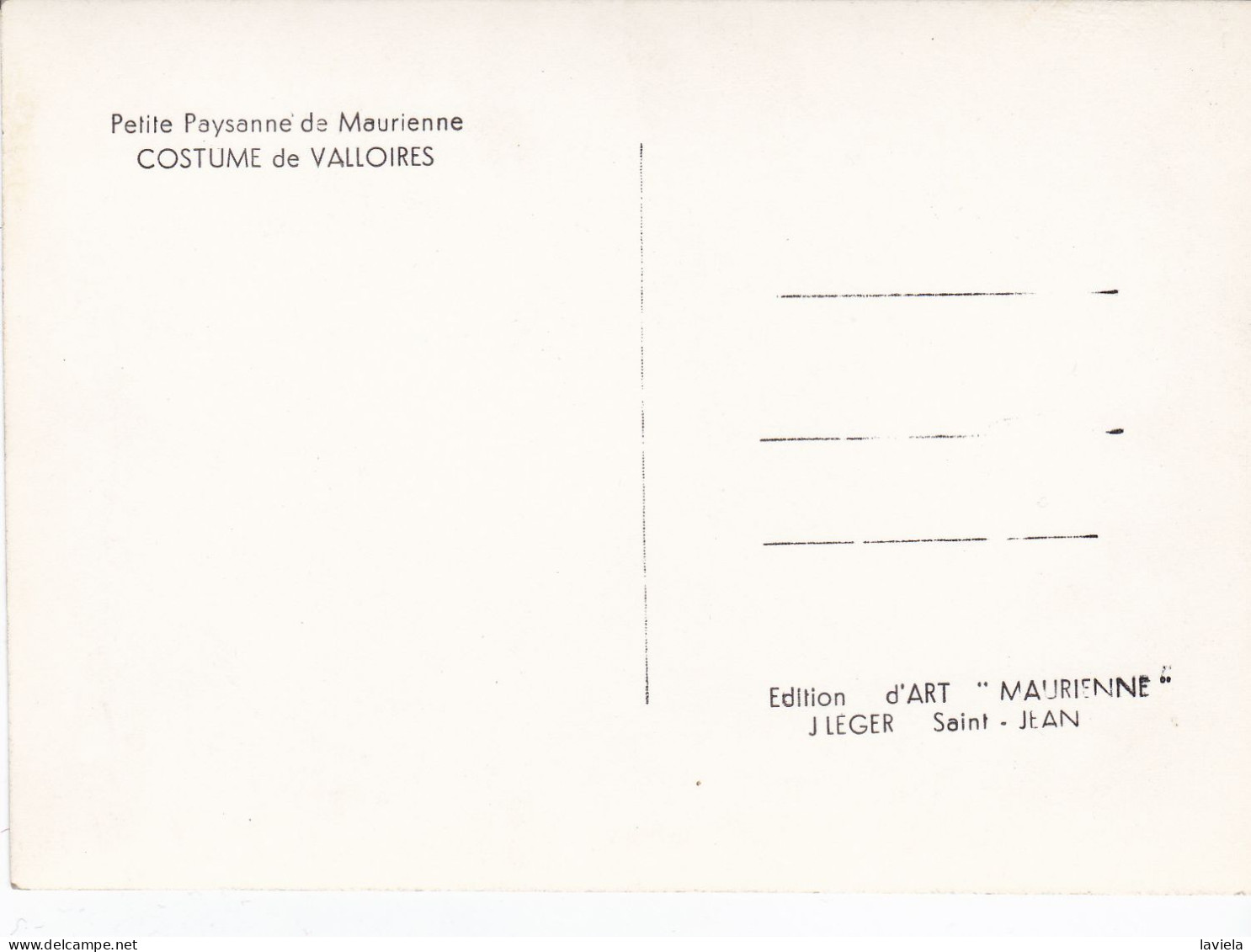 73 Petite Paysanne De Maurienne - Costume De Valloires - Sonstige & Ohne Zuordnung