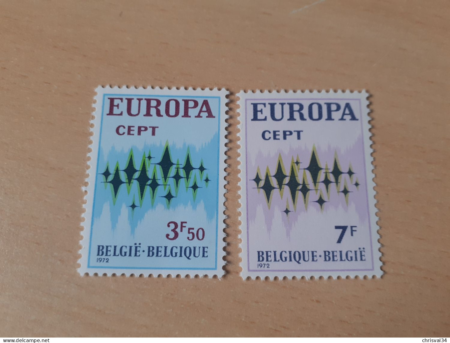 TIMBRES   BELGIQUE   ANNEE   1972   N  1623  /  1624   COTE  1,70  EUROS   NEUFS  LUXE** - Unused Stamps