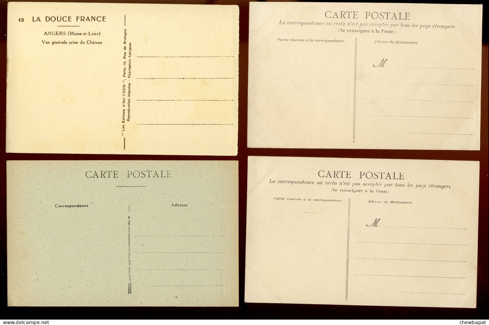 Angers - Lot De 12 Cartes - Toutes Scannées Recto Verso - 5 - 99 Postkaarten