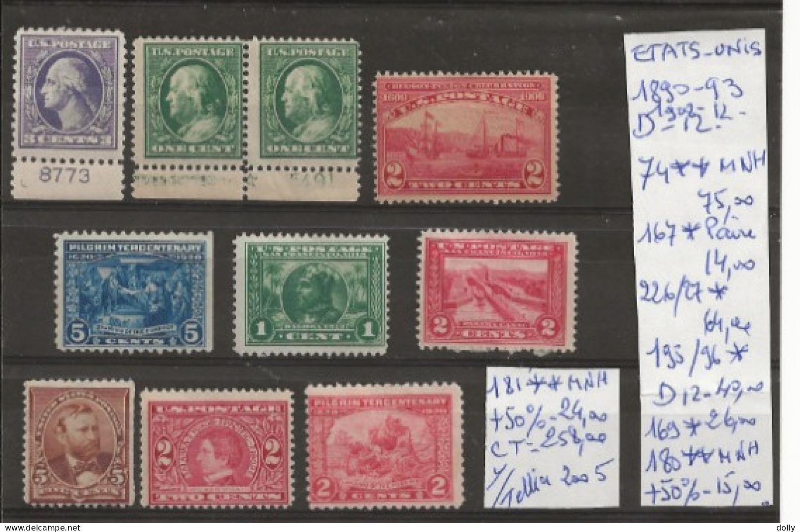 TIMBRES DES ETATS-UNIS NEUF**MNH 1890-93 Nr VOIR SUR PAPIER AVEC TIMBRES COTE 258.00 € - Unused Stamps