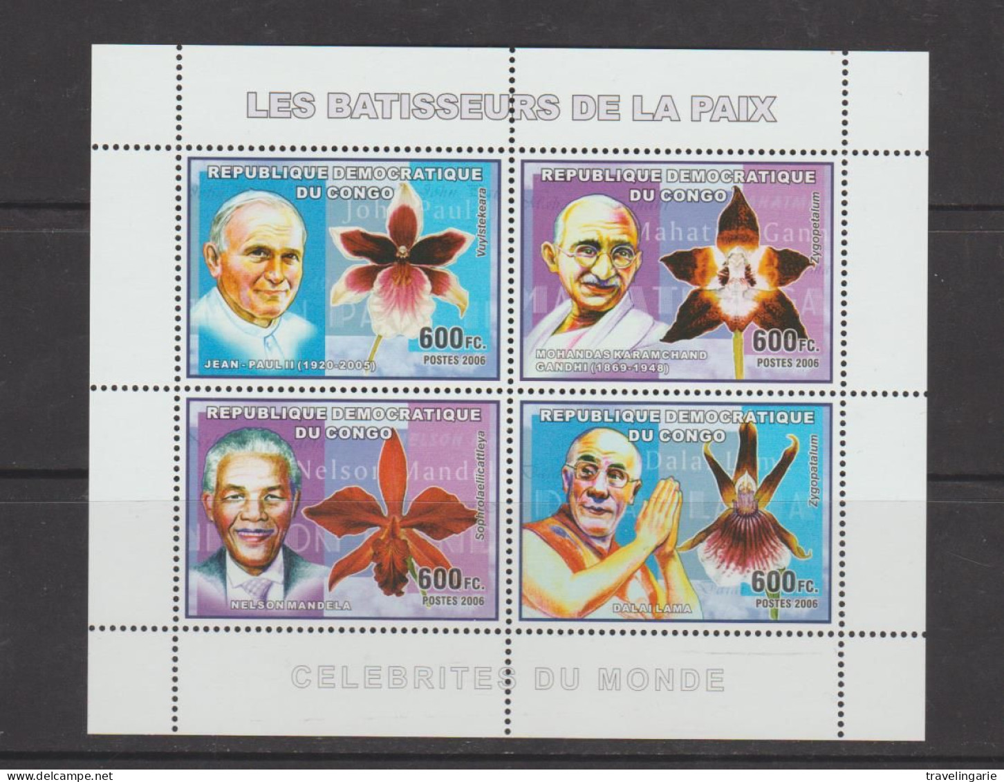 Democratic Republic Of Congo 2006 Builders Of Peace Sheetlet MNH ** - Sonstige & Ohne Zuordnung