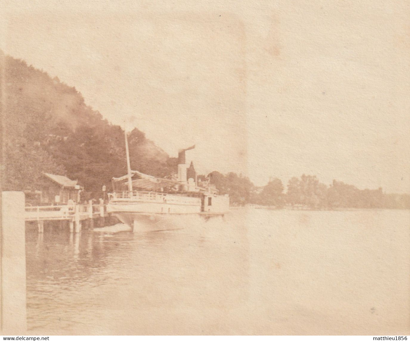 Photo 1901 THUN (Thoune) - Un Bateau à Vapeur, Le Jetée Du Lac (A255) - Thun