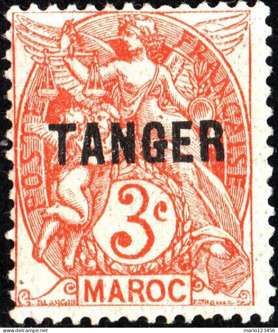 TANGERI, MAROCCO FRANCESE, FRENCH MOROCCO, TIPO BLANC, 1918, NUOVI (MLH*) Scott:FR-MA 74, Yt:MA 82 - Ungebraucht