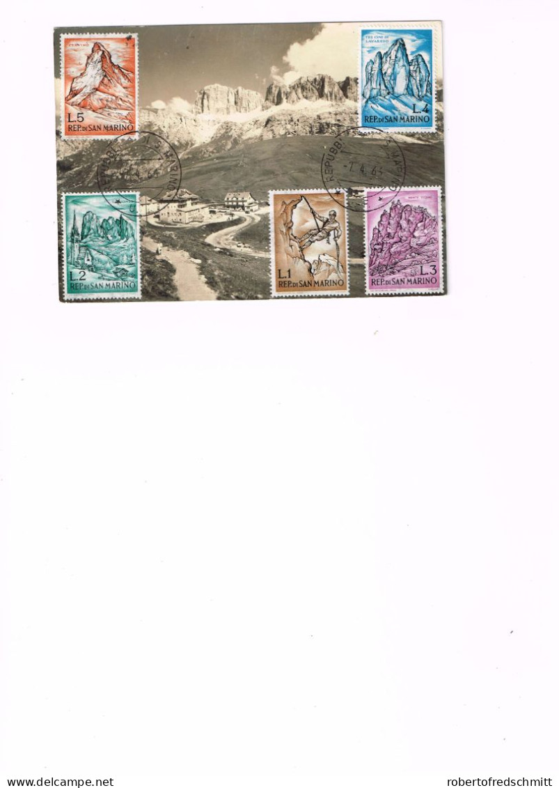 Postkarte, Passo Pordoi 2250m, Gelaufen 1966 - Sammlungen & Sammellose