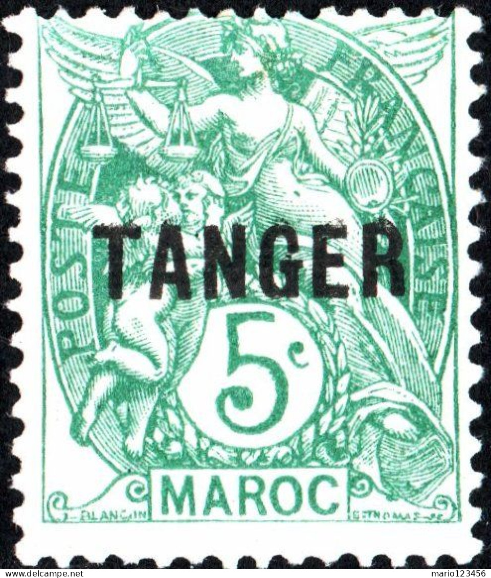 TANGERI, MAROCCO FRANCESE, FRENCH MOROCCO, TIPO BLANC, 1918, NUOVI (MLH*) Scott:FR-MA 75, Yt:MA 83 - Unused Stamps