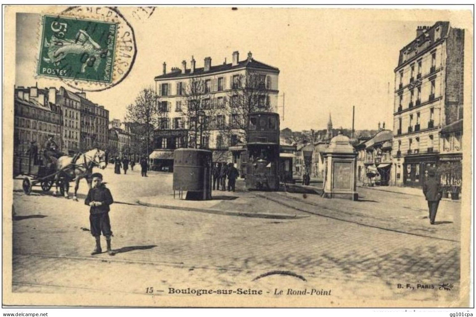 92 Boulogne Sur Seine - Le Rond Point (attelage, Tramway) - Paiement Par MANGOPAY Uniquement - Boulogne Billancourt
