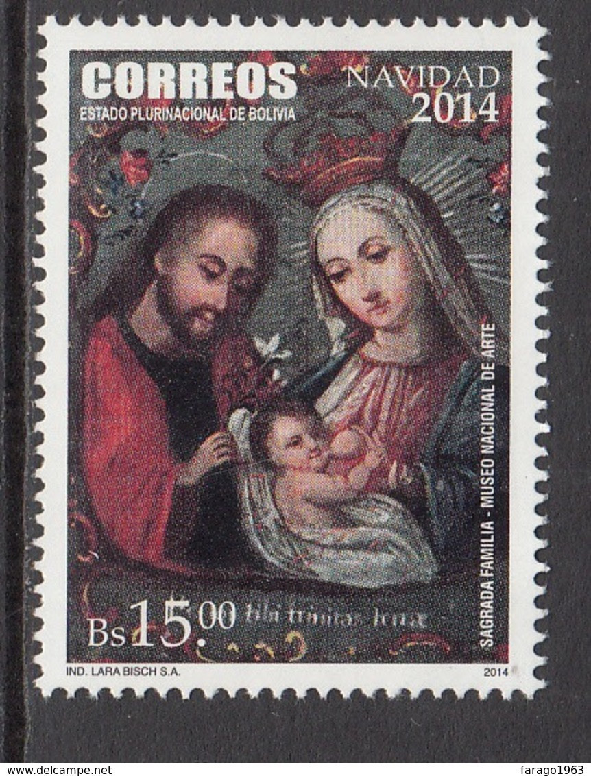 2014 Bolivia Navidad Christmas  Complete Set Of 1 MNH - Bolivië