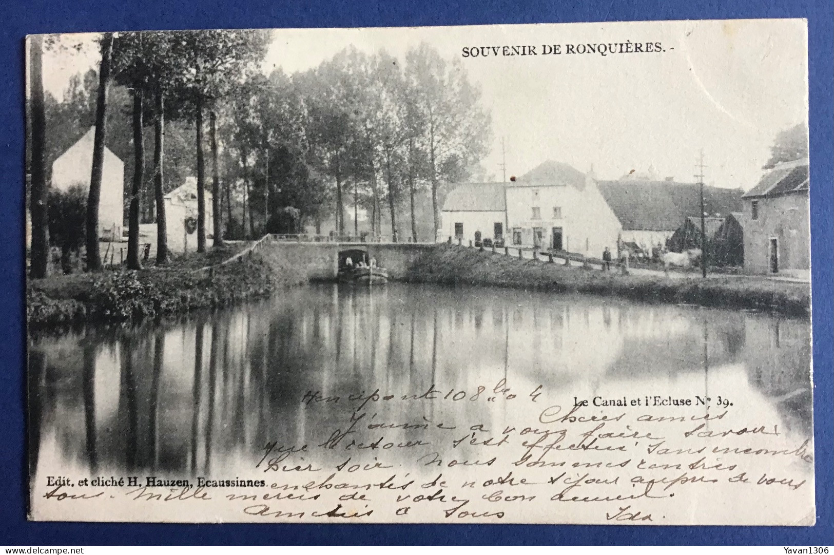 Ronquieres  1904   Canal Et écluse N° 39. - Braine-le-Comte